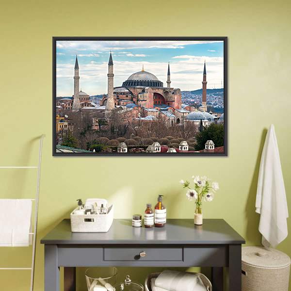 Hagia Sophia Mosque Canvas Wall Art-3 Horizontal-Gallery Wrap-25" x 16"-Tiaracle
