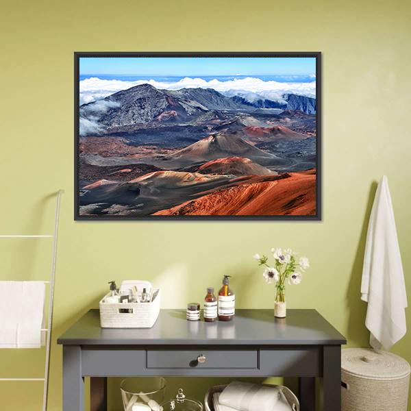 Haleakala Volcano Hawaii Canvas Wall Art-5 Horizontal-Gallery Wrap-22" x 12"-Tiaracle
