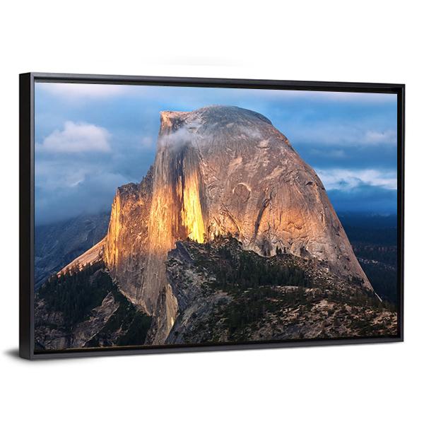 Half Dome Yosemite National Park Canvas Wall Art-3 Horizontal-Gallery Wrap-25" x 16"-Tiaracle