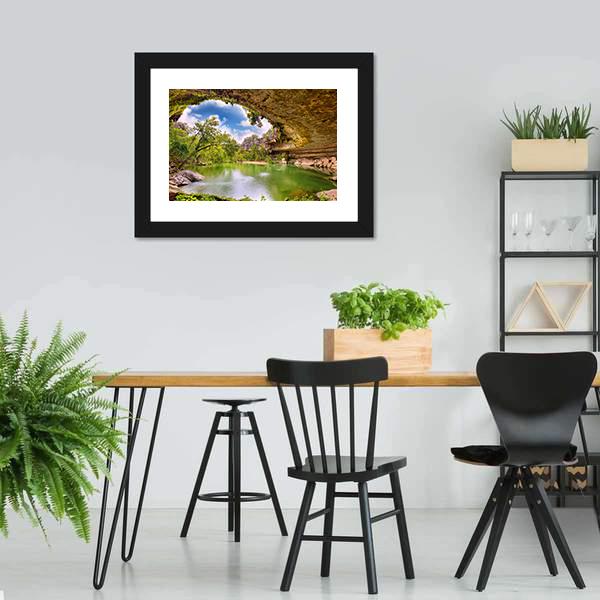Hamilton Pool Texas Canvas Wall Art-3 Horizontal-Gallery Wrap-25" x 16"-Tiaracle