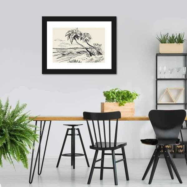 Hand Drawn Picture Canvas Wall Art-5 Horizontal-Gallery Wrap-22" x 12"-Tiaracle
