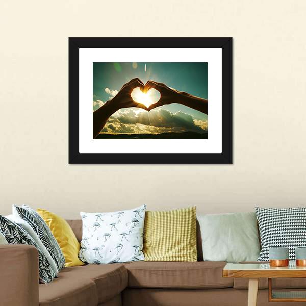 Hands Showing Love Canvas Wall Art-5 Horizontal-Gallery Wrap-22" x 12"-Tiaracle