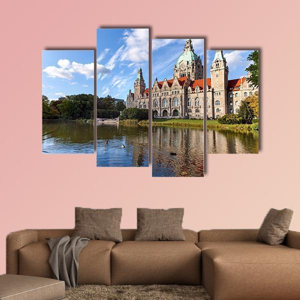 Hanover City Hall Canvas Wall Art-4 Pop-Gallery Wrap-50" x 32"-Tiaracle