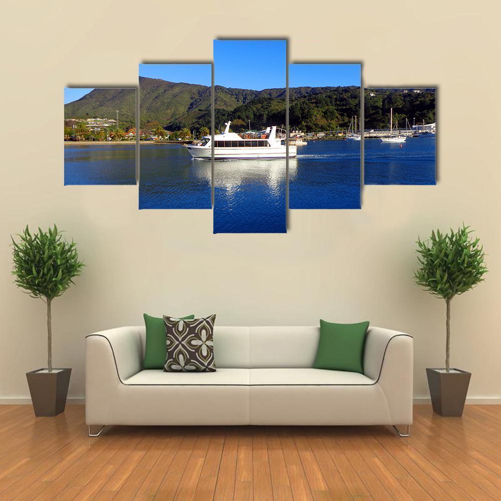 Harbor Of Picton New Zealand Canvas Wall Art-5 Star-Gallery Wrap-62" x 32"-Tiaracle