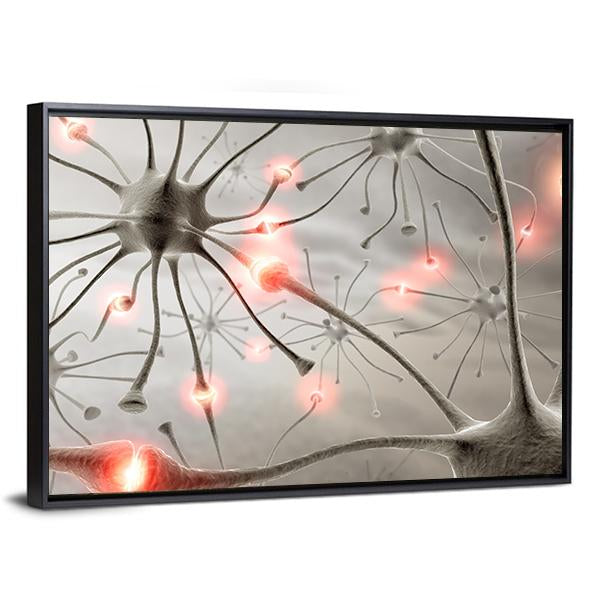 Hardwired Neurons Canvas Wall Art-3 Horizontal-Gallery Wrap-25" x 16"-Tiaracle