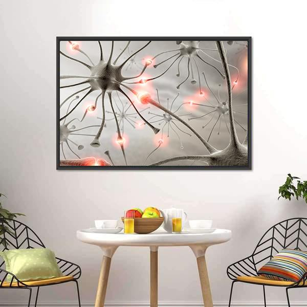 Hardwired Neurons Canvas Wall Art-3 Horizontal-Gallery Wrap-25" x 16"-Tiaracle