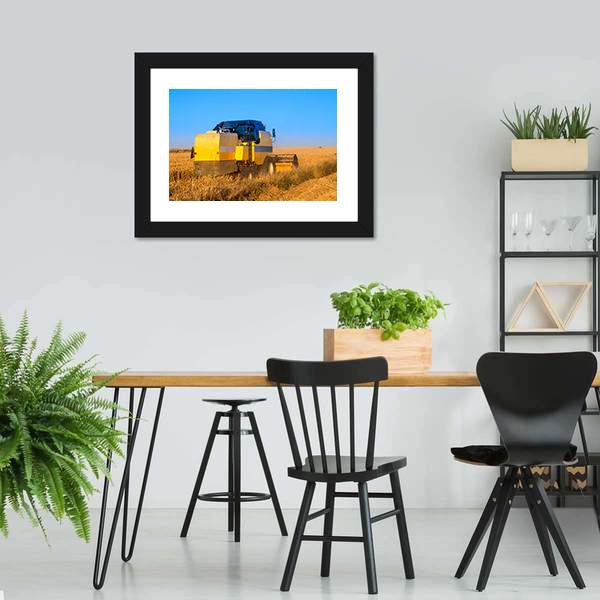 Harvest In Day Time Canvas Wall Art-3 Horizontal-Gallery Wrap-25" x 16"-Tiaracle