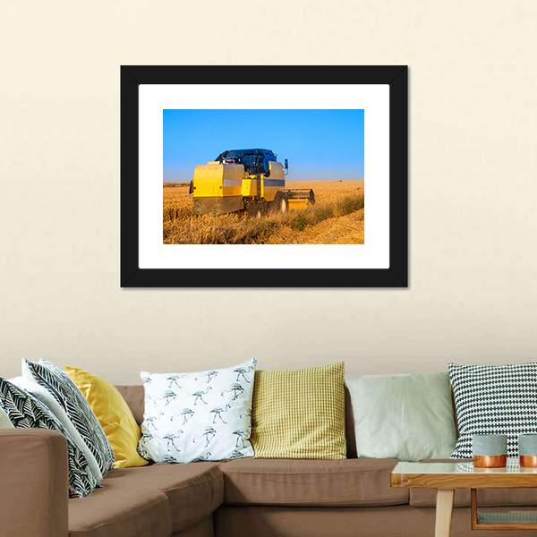 Harvest In Day Time Canvas Wall Art-3 Horizontal-Gallery Wrap-25" x 16"-Tiaracle