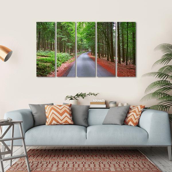 Harz Magic Mountains Forest Canvas Wall Art-5 Horizontal-Gallery Wrap-22" x 12"-Tiaracle