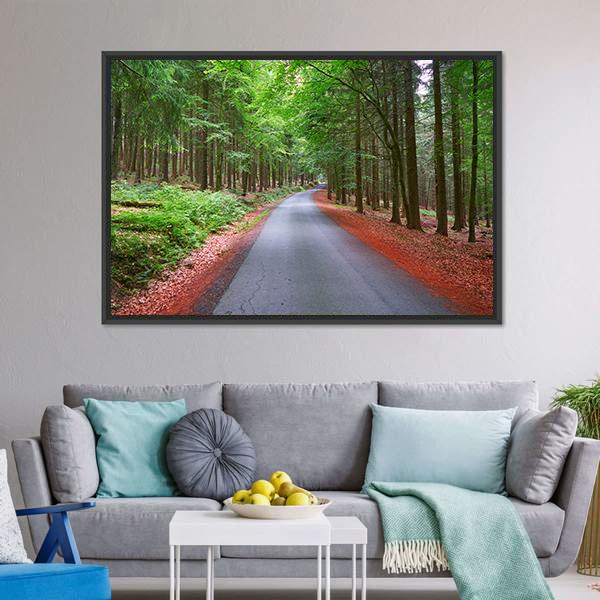 Harz Magic Mountains Forest Canvas Wall Art-5 Horizontal-Gallery Wrap-22" x 12"-Tiaracle
