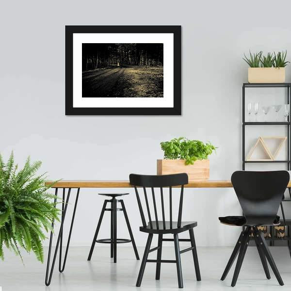Haunted Roadside Area Canvas Wall Art-3 Horizontal-Gallery Wrap-25" x 16"-Tiaracle