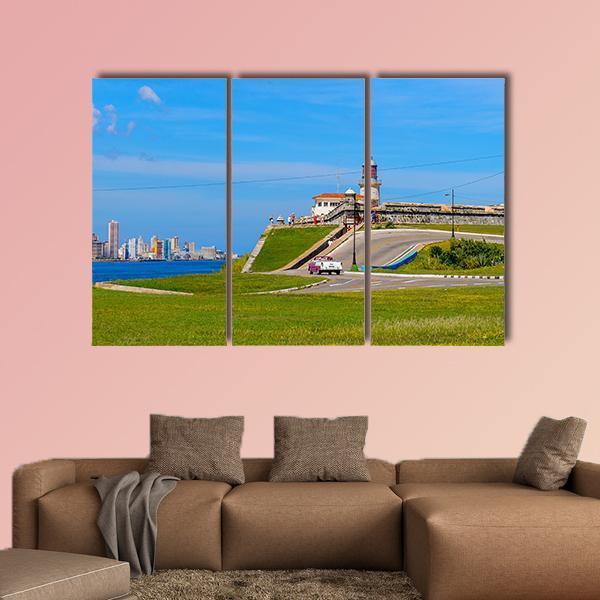 Havana The Capital Of Cuba Canvas Wall Art-3 Horizontal-Gallery Wrap-37" x 24"-Tiaracle