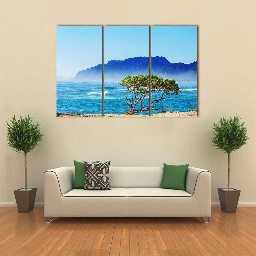 Hawaii Beach Canvas Wall Art-3 Horizontal-Gallery Wrap-37" x 24"-Tiaracle