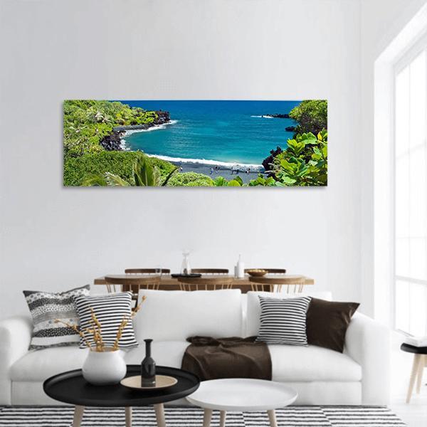 Maui Island In Hawaii Panoramic Canvas Wall Art-1 Piece-36" x 12"-Tiaracle