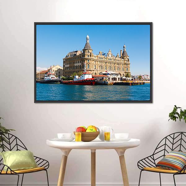Haydarpasa Train Station Canvas Wall Art-5 Horizontal-Gallery Wrap-22" x 12"-Tiaracle