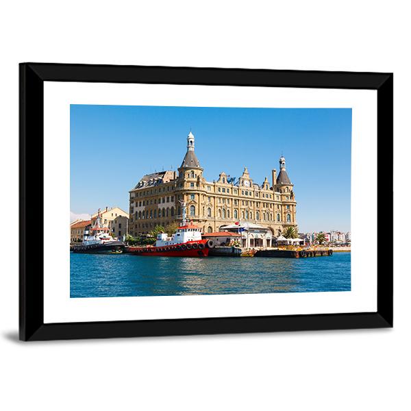 Haydarpasa Train Station Canvas Wall Art-3 Horizontal-Gallery Wrap-25" x 16"-Tiaracle