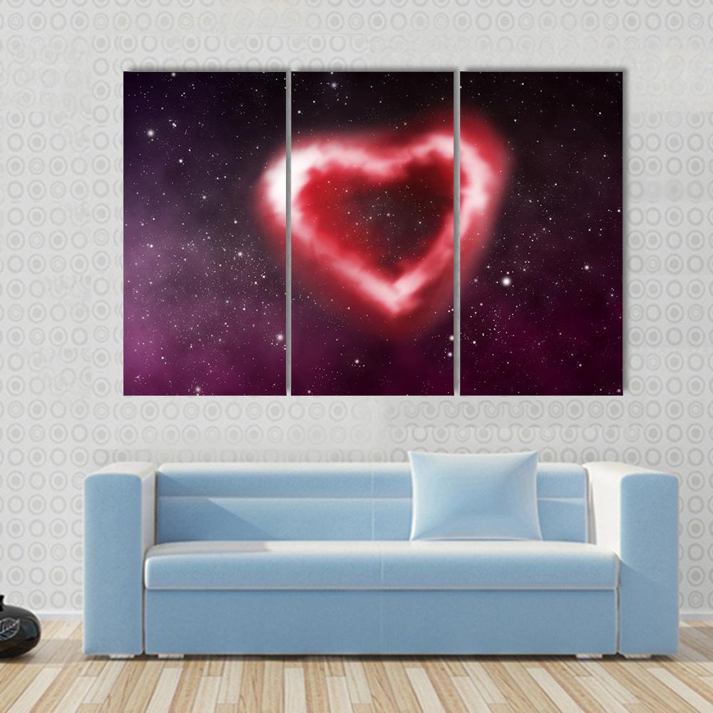 Heart Nebula Canvas Wall Art-3 Horizontal-Gallery Wrap-37" x 24"-Tiaracle