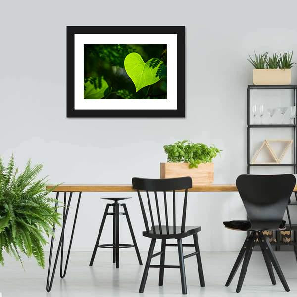 Heart Shape Leaf Canvas Wall Art-5 Horizontal-Gallery Wrap-22" x 12"-Tiaracle