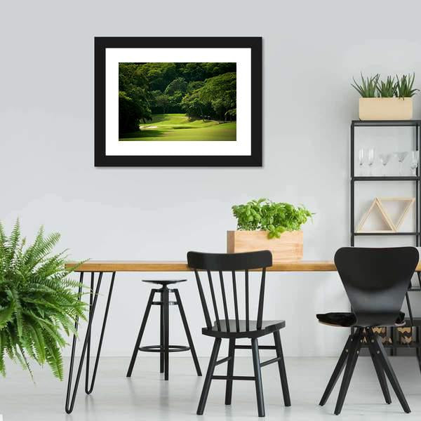 Heavily Forrested Golf Fairway Canvas Wall Art-3 Horizontal-Gallery Wrap-25" x 16"-Tiaracle