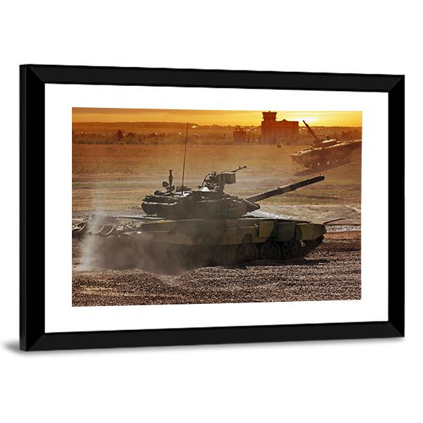 Heavy Armor In Battle Field Canvas Wall Art-3 Horizontal-Gallery Wrap-25" x 16"-Tiaracle
