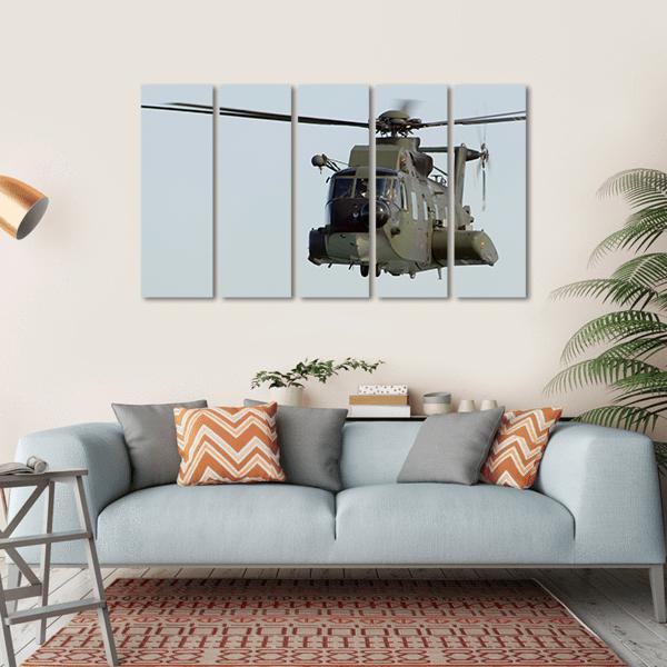 HH 3f Helicopter Canvas Wall Art-5 Horizontal-Gallery Wrap-22" x 12"-Tiaracle