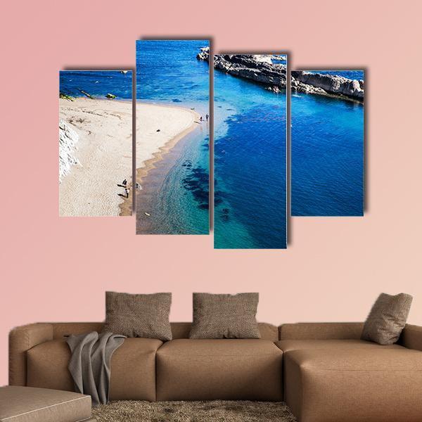 Jurassic Coast Of Dorset Canvas Wall Art-4 Pop-Gallery Wrap-50" x 32"-Tiaracle