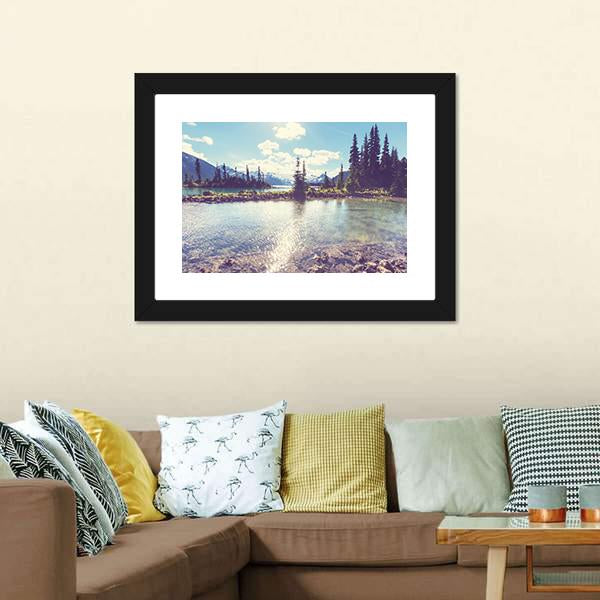 Hike In Garibaldi Lake Canvas Wall Art-3 Horizontal-Gallery Wrap-25" x 16"-Tiaracle