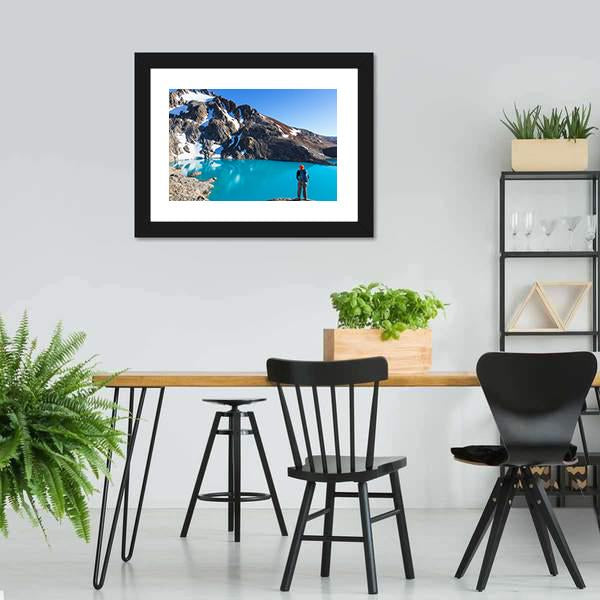 Hike In Patagonia Canvas Wall Art-3 Horizontal-Gallery Wrap-25" x 16"-Tiaracle