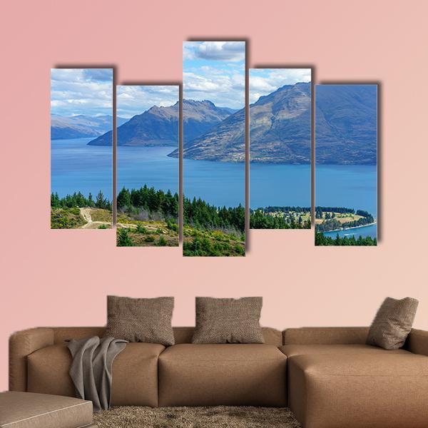 Queenstown Hill Walkway Canvas Wall Art-5 Pop-Gallery Wrap-47" x 32"-Tiaracle