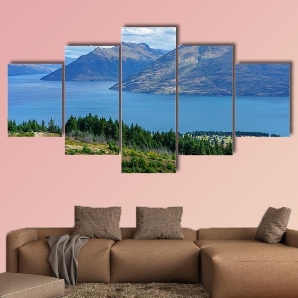 Queenstown Hill Walkway Canvas Wall Art-5 Star-Gallery Wrap-62" x 32"-Tiaracle