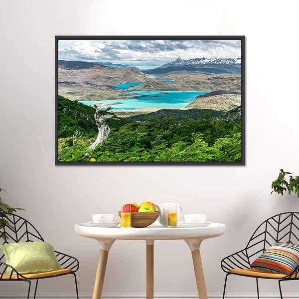 Hiking To Britanico Canvas Wall Art-3 Horizontal-Gallery Wrap-25" x 16"-Tiaracle