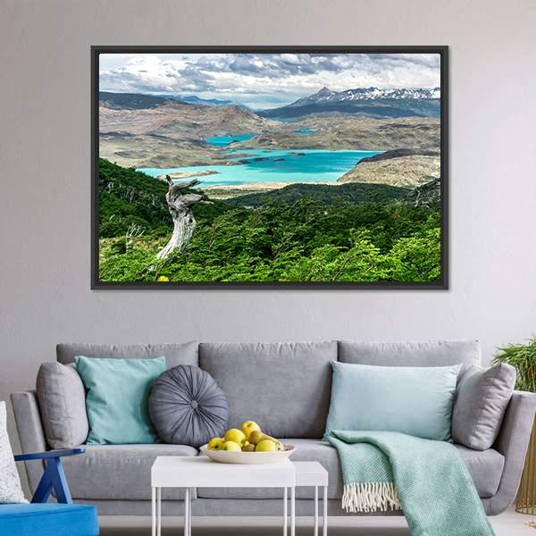Hiking To Britanico Canvas Wall Art-3 Horizontal-Gallery Wrap-25" x 16"-Tiaracle