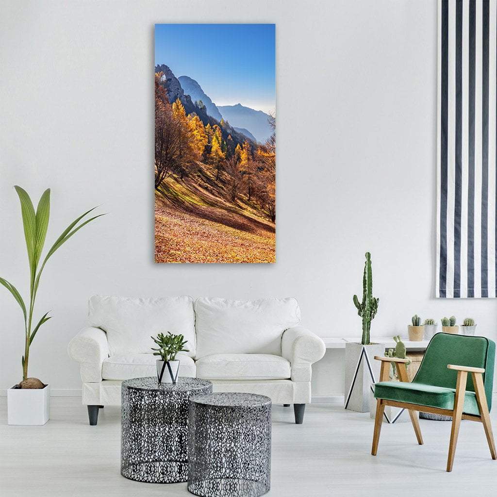 Hiking Trees Landscape Vertical Canvas Wall Art-1 Vertical-Gallery Wrap-12" x 24"-Tiaracle