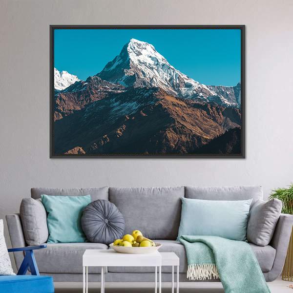 Himalaya Mountains Nepal Canvas Wall Art-3 Horizontal-Gallery Wrap-25" x 16"-Tiaracle