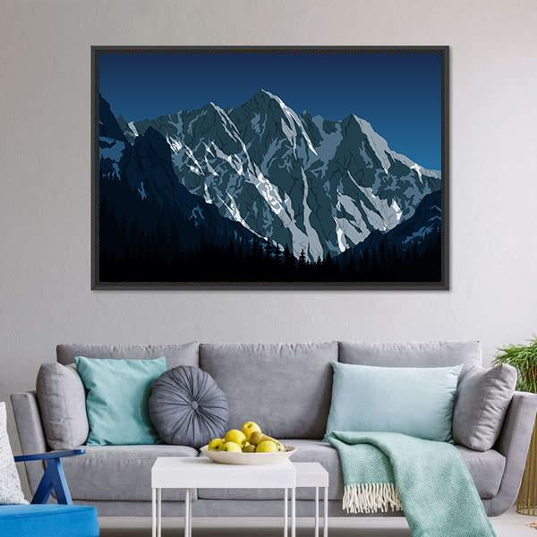 Himalayan Mountain Landscape Canvas Wall Art-5 Horizontal-Gallery Wrap-22" x 12"-Tiaracle