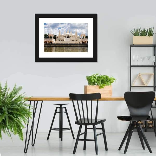 Hindu Temple Atlanta Canvas Wall Art-3 Horizontal-Gallery Wrap-25" x 16"-Tiaracle