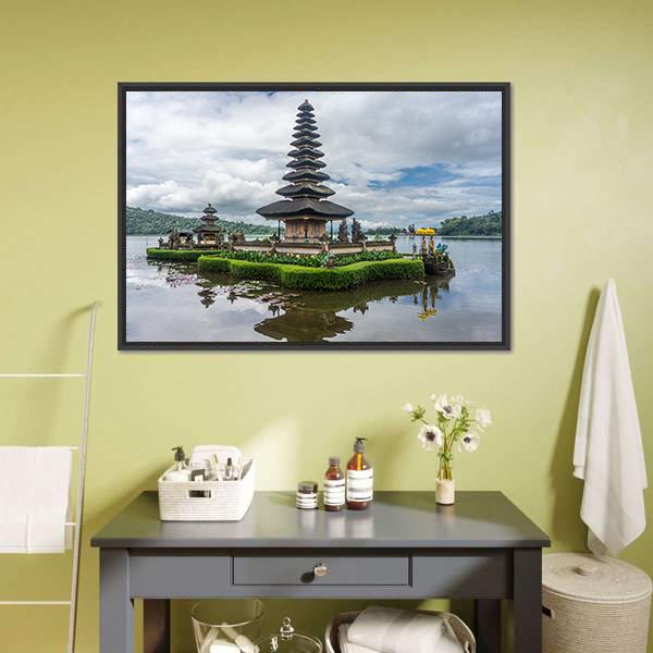 Hindu Temple Indonesia Vertical Canvas Wall Art-3 Vertical-Gallery Wrap-12" x 25"-Tiaracle
