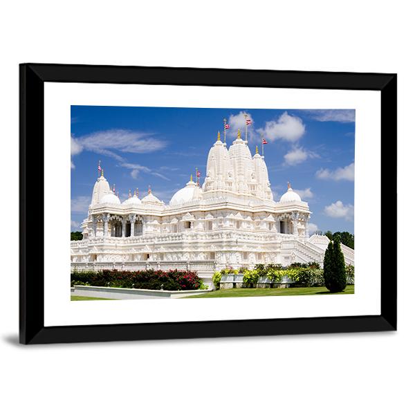 Hindu Temple Of Atlanta Canvas Wall Art-5 Horizontal-Gallery Wrap-22" x 12"-Tiaracle