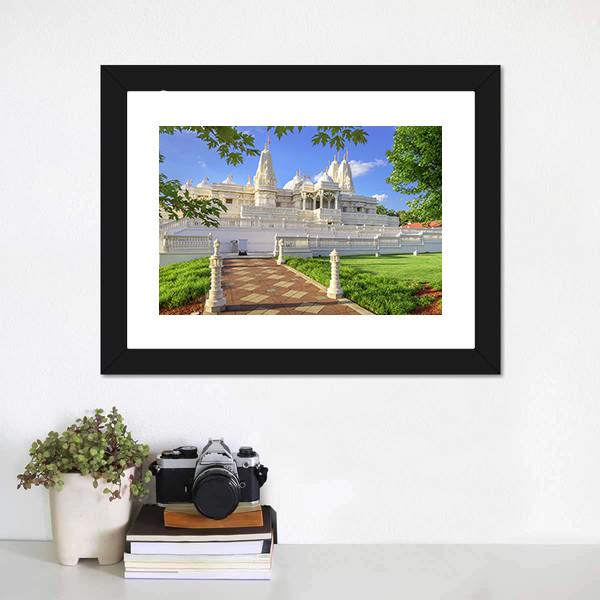 Hindu Temple Of Atlanta Georgia Canvas Wall Art-3 Horizontal-Gallery Wrap-25" x 16"-Tiaracle