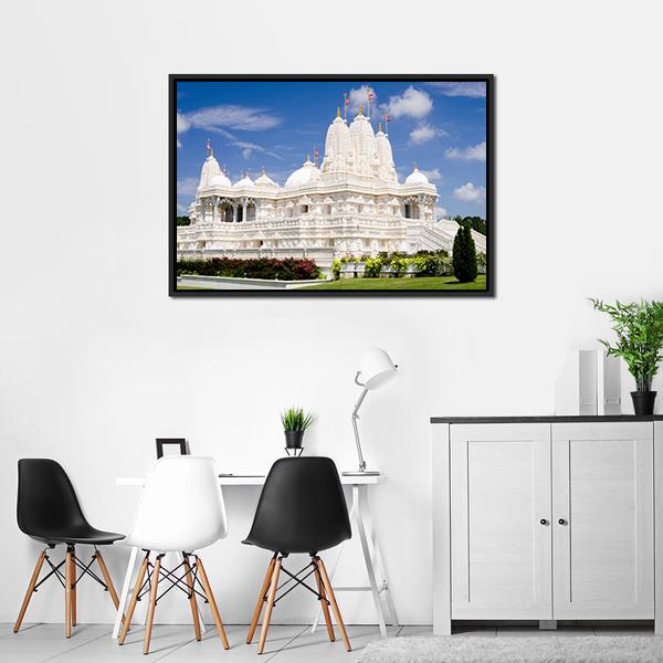 Hindu Temple Of Atlanta Canvas Wall Art-3 Horizontal-Gallery Wrap-25" x 16"-Tiaracle
