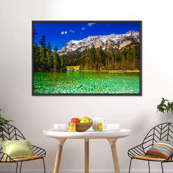 Hintersee Lake Canvas Wall Art-3 Horizontal-Gallery Wrap-25" x 16"-Tiaracle