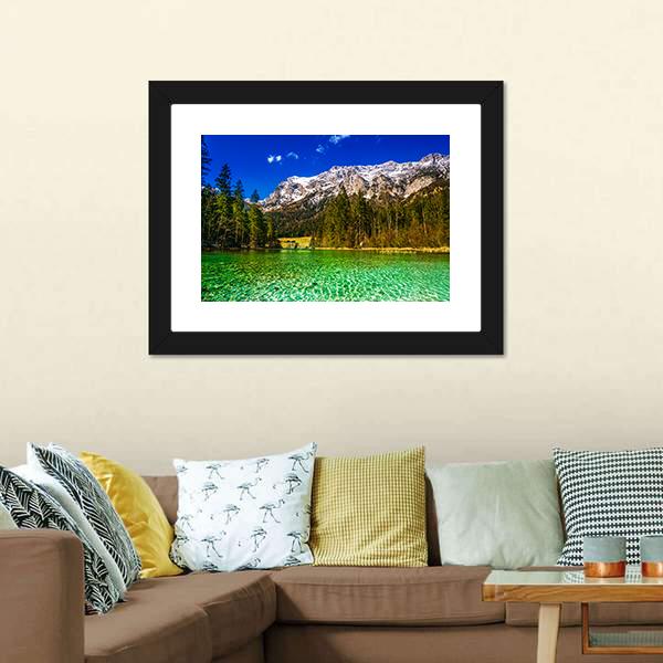 Hintersee Lake Canvas Wall Art-3 Horizontal-Gallery Wrap-25" x 16"-Tiaracle
