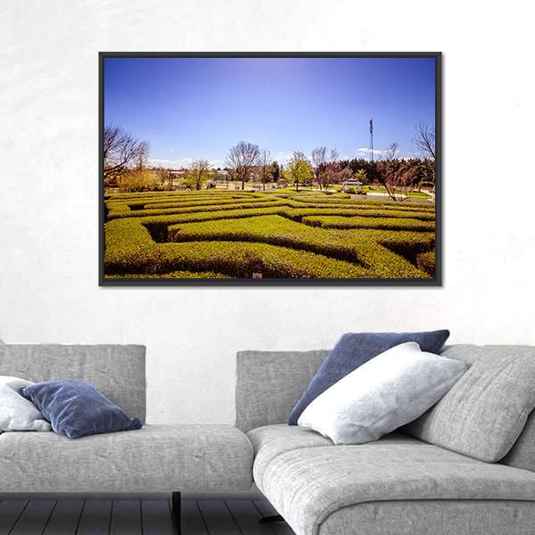 Hirschstetten Garden In Vienna Canvas Wall Art-1 Piece-Floating Frame-24" x 16"-Tiaracle