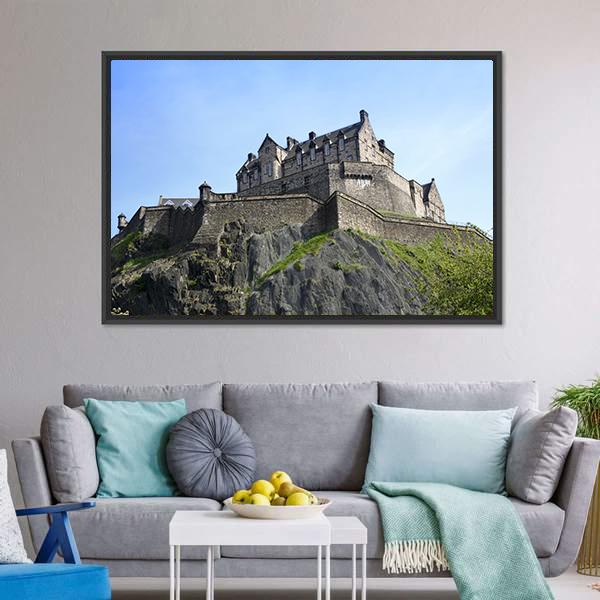 Historic Edinburgh Castle Canvas Wall Art-5 Horizontal-Gallery Wrap-22" x 12"-Tiaracle