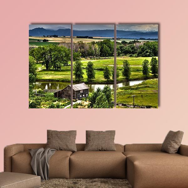 Historic Family Homestead Canvas Wall Art-3 Horizontal-Gallery Wrap-37" x 24"-Tiaracle