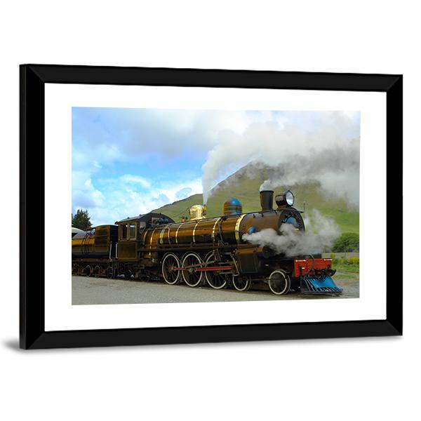 Historic Steam Train Canvas Wall Art-5 Horizontal-Gallery Wrap-22" x 12"-Tiaracle