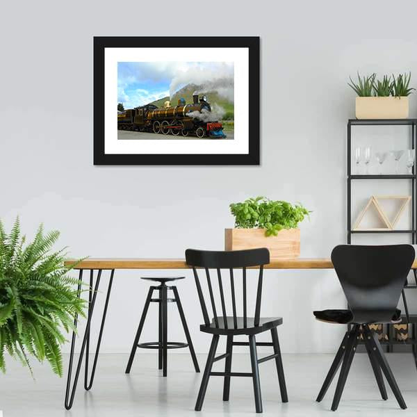 Historic Steam Train Canvas Wall Art-3 Horizontal-Gallery Wrap-25" x 16"-Tiaracle