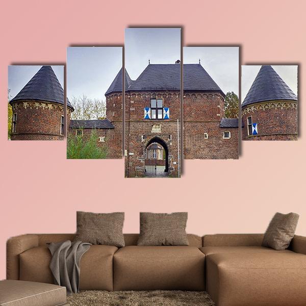 Castle In Vondern Canvas Wall Art-5 Star-Gallery Wrap-62" x 32"-Tiaracle