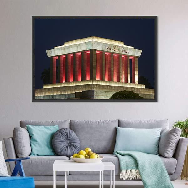 Ho Chi Minh Mausoleum Canvas Wall Art-5 Horizontal-Gallery Wrap-22" x 12"-Tiaracle