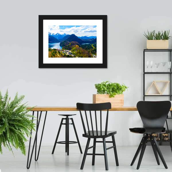 Hohenschwangau Castle Germany Canvas Wall Art-3 Horizontal-Gallery Wrap-25" x 16"-Tiaracle